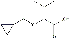 2-(cyclopropylmethoxy)-3-methylbutanoic acid Struktur