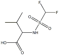 2-(difluoromethane)sulfonamido-3-methylbutanoic acid Structure