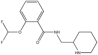 2-(difluoromethoxy)-N-(piperidin-2-ylmethyl)benzamide,,结构式