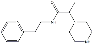 2-(piperazin-1-yl)-N-[2-(pyridin-2-yl)ethyl]propanamide,,结构式