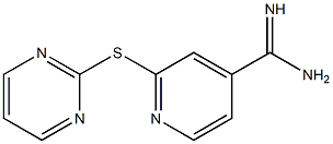 2-(pyrimidin-2-ylsulfanyl)pyridine-4-carboximidamide Structure