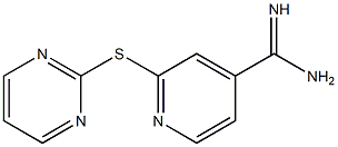 2-(pyrimidin-2-ylsulfanyl)pyridine-4-carboximidamide,,结构式