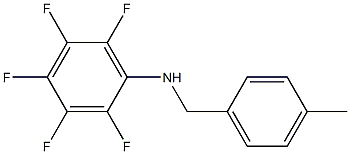 2,3,4,5,6-pentafluoro-N-[(4-methylphenyl)methyl]aniline 化学構造式
