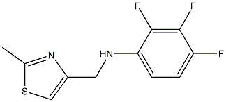 2,3,4-trifluoro-N-[(2-methyl-1,3-thiazol-4-yl)methyl]aniline,,结构式