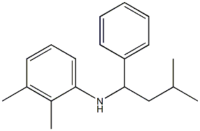 2,3-dimethyl-N-(3-methyl-1-phenylbutyl)aniline Structure
