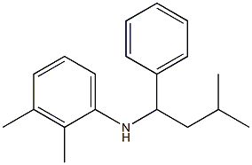 2,3-dimethyl-N-(3-methyl-1-phenylbutyl)aniline,,结构式