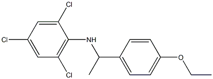 2,4,6-trichloro-N-[1-(4-ethoxyphenyl)ethyl]aniline,,结构式