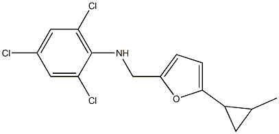  2,4,6-trichloro-N-{[5-(2-methylcyclopropyl)furan-2-yl]methyl}aniline