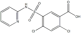 2,4-dichloro-5-(pyridin-2-ylsulfamoyl)benzoic acid Struktur