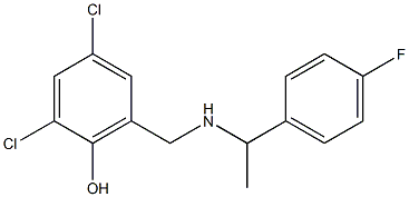 2,4-dichloro-6-({[1-(4-fluorophenyl)ethyl]amino}methyl)phenol Structure