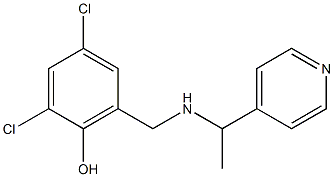 2,4-dichloro-6-({[1-(pyridin-4-yl)ethyl]amino}methyl)phenol Structure