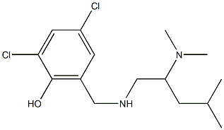 2,4-dichloro-6-({[2-(dimethylamino)-4-methylpentyl]amino}methyl)phenol Struktur