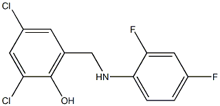 2,4-dichloro-6-{[(2,4-difluorophenyl)amino]methyl}phenol 化学構造式