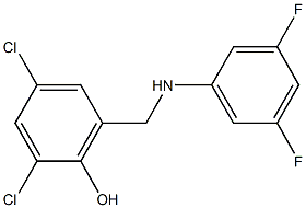 2,4-dichloro-6-{[(3,5-difluorophenyl)amino]methyl}phenol Structure