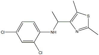 2,4-dichloro-N-[1-(2,5-dimethyl-1,3-thiazol-4-yl)ethyl]aniline Structure
