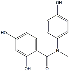 2,4-dihydroxy-N-(4-hydroxyphenyl)-N-methylbenzamide Structure