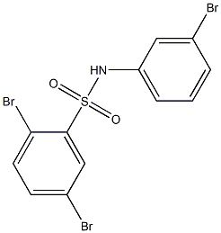 2,5-dibromo-N-(3-bromophenyl)benzene-1-sulfonamide Struktur