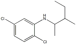 2,5-dichloro-N-(3-methylpentan-2-yl)aniline,,结构式