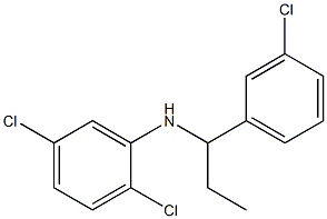 2,5-dichloro-N-[1-(3-chlorophenyl)propyl]aniline Structure