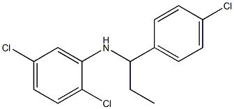 2,5-dichloro-N-[1-(4-chlorophenyl)propyl]aniline Structure