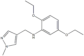 2,5-diethoxy-N-[(1-methyl-1H-pyrazol-4-yl)methyl]aniline,,结构式