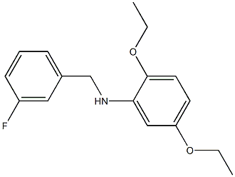 2,5-diethoxy-N-[(3-fluorophenyl)methyl]aniline 化学構造式