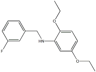 2,5-diethoxy-N-[(3-fluorophenyl)methyl]aniline Struktur