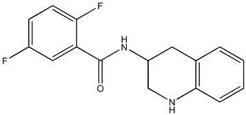 2,5-difluoro-N-1,2,3,4-tetrahydroquinolin-3-ylbenzamide,,结构式