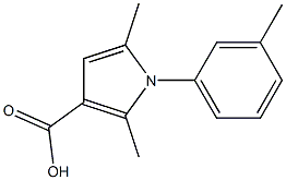 2,5-dimethyl-1-(3-methylphenyl)-1H-pyrrole-3-carboxylic acid,,结构式