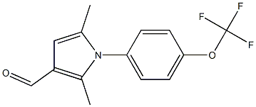 2,5-dimethyl-1-[4-(trifluoromethoxy)phenyl]-1H-pyrrole-3-carbaldehyde,,结构式