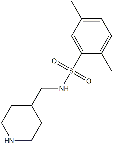 2,5-dimethyl-N-(piperidin-4-ylmethyl)benzene-1-sulfonamide 结构式