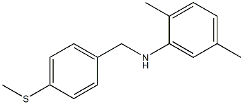 2,5-dimethyl-N-{[4-(methylsulfanyl)phenyl]methyl}aniline Struktur