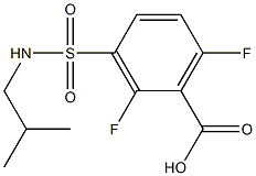 2,6-difluoro-3-[(2-methylpropyl)sulfamoyl]benzoic acid,,结构式