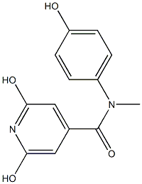 2,6-dihydroxy-N-(4-hydroxyphenyl)-N-methylpyridine-4-carboxamide,,结构式