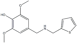 2,6-dimethoxy-4-{[(thiophen-2-ylmethyl)amino]methyl}phenol Structure