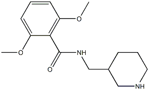 2,6-dimethoxy-N-(piperidin-3-ylmethyl)benzamide,,结构式