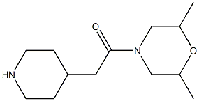 2,6-dimethyl-4-(piperidin-4-ylacetyl)morpholine 结构式