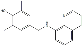 2,6-dimethyl-4-[(quinolin-8-ylamino)methyl]phenol Structure