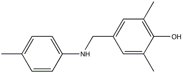 2,6-dimethyl-4-{[(4-methylphenyl)amino]methyl}phenol,,结构式