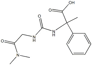 2-[({[2-(dimethylamino)-2-oxoethyl]amino}carbonyl)amino]-2-phenylpropanoic acid Structure