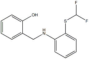 2-[({2-[(difluoromethyl)sulfanyl]phenyl}amino)methyl]phenol 结构式