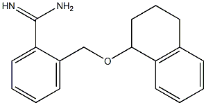 2-[(1,2,3,4-tetrahydronaphthalen-1-yloxy)methyl]benzenecarboximidamide 化学構造式