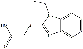 2-[(1-ethyl-1H-1,3-benzodiazol-2-yl)sulfanyl]acetic acid Struktur