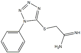 2-[(1-phenyl-1H-1,2,3,4-tetrazol-5-yl)sulfanyl]ethanimidamide,,结构式