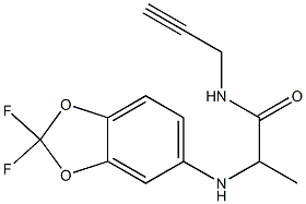 2-[(2,2-difluoro-2H-1,3-benzodioxol-5-yl)amino]-N-(prop-2-yn-1-yl)propanamide,,结构式