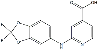 2-[(2,2-difluoro-2H-1,3-benzodioxol-5-yl)amino]pyridine-4-carboxylic acid Structure
