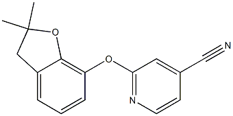 2-[(2,2-dimethyl-2,3-dihydro-1-benzofuran-7-yl)oxy]isonicotinonitrile,,结构式