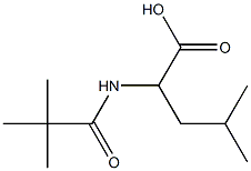 2-[(2,2-dimethylpropanoyl)amino]-4-methylpentanoic acid,,结构式