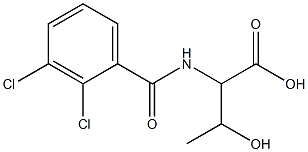 2-[(2,3-dichlorophenyl)formamido]-3-hydroxybutanoic acid,,结构式