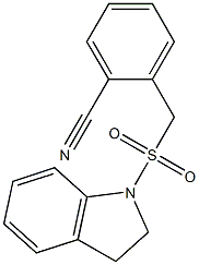 2-[(2,3-dihydro-1H-indole-1-sulfonyl)methyl]benzonitrile Structure